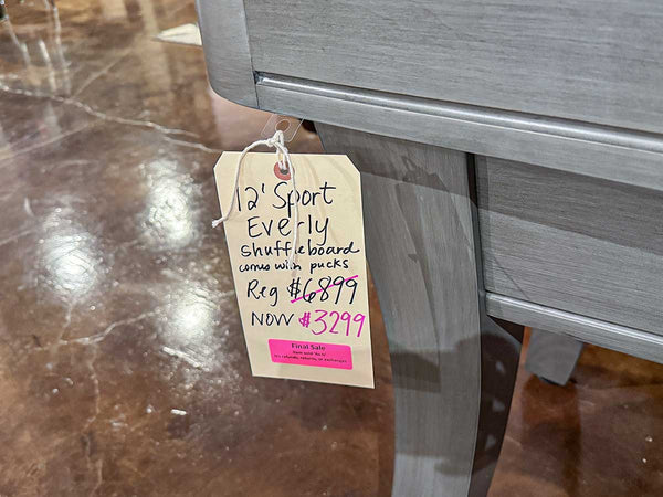 Everly Shuffleboard Table Display Dallas "As Is"