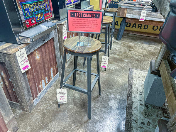 Abbey 30" Backless Bar Stool Display Dallas "As Is"