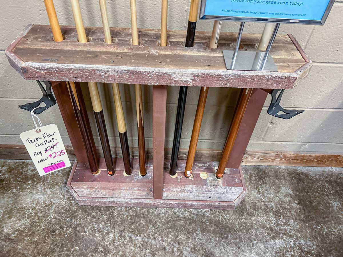 Texas Floor Rack Display 4 Dallas "As Is" Universal Billiards