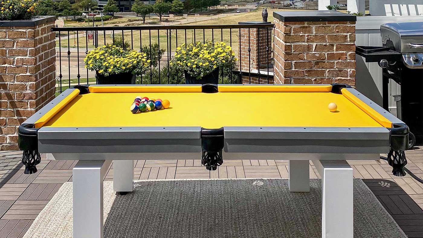 Bold Colors for Rooftop Patio Pool Table – Universal Billiards