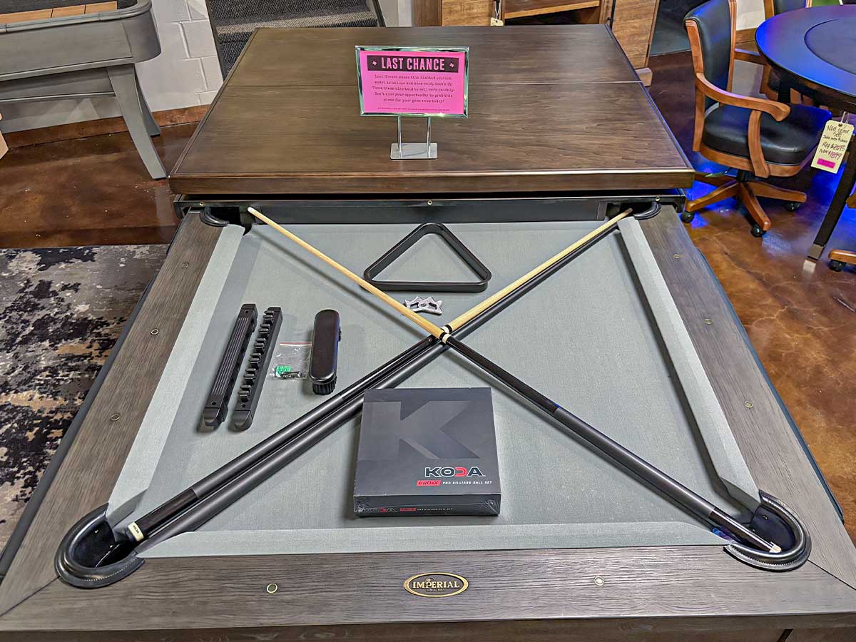 Petra Pool Table + Dining Top Display Dallas "As Is"