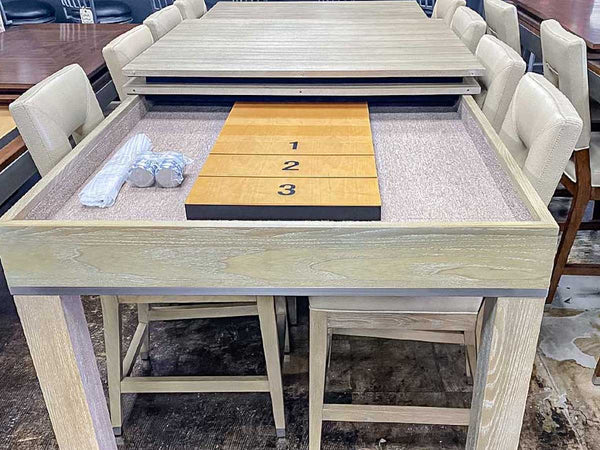 Bowie Shuffleboard Table Dining Package Display Frisco "As Is"