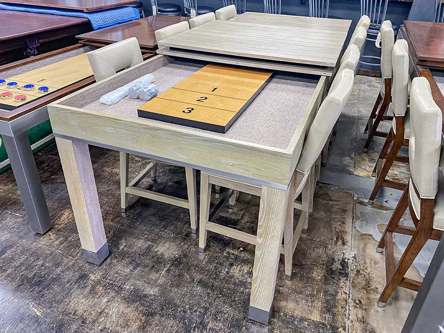 Amelia 9' Shuffleboard Table Dining Package in Dessert - Display Model