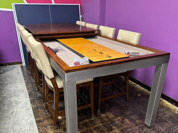 Chloe Shuffleboard Table Dining Package Display Outlet "As Is"