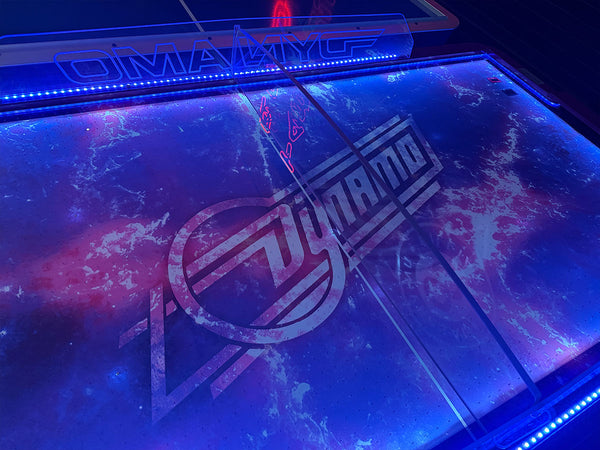 Cosmic Thunder Air Hockey Table Display Dallas