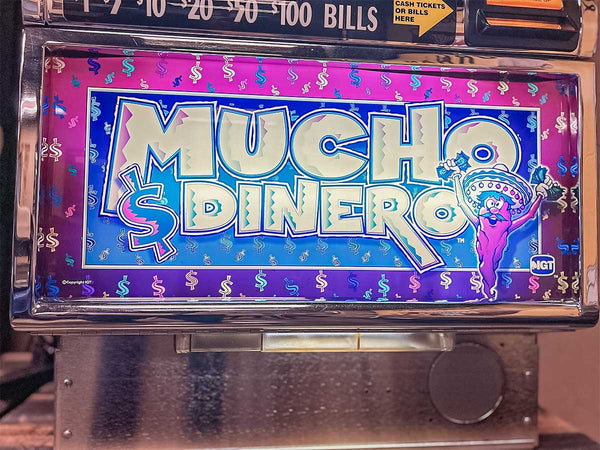 Mucho Dinero Slot Machine Display Dallas "As Is"