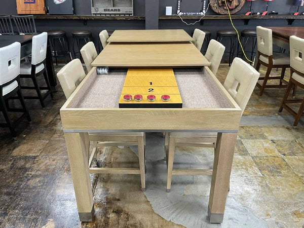 Vivienne Shuffleboard Table Dining Package in Dessert Display Outlet "As Is"